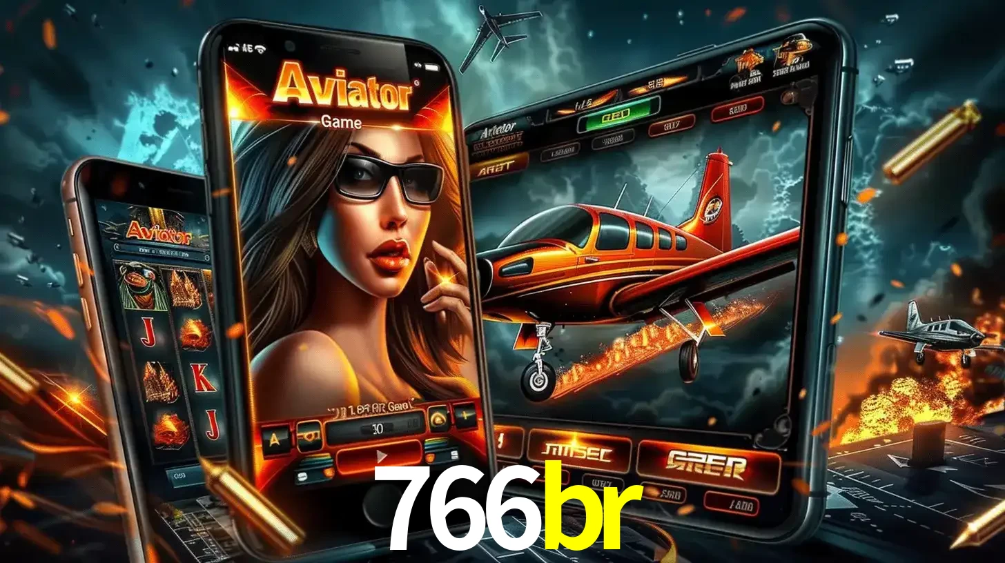 O popular jogo de apostas Aviator exibido em vários celulares e tablets, mostrando a interface emocionante e a ação de voo disponíveis para jogar agora no 766br.